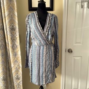 Long sleeve wrap dress